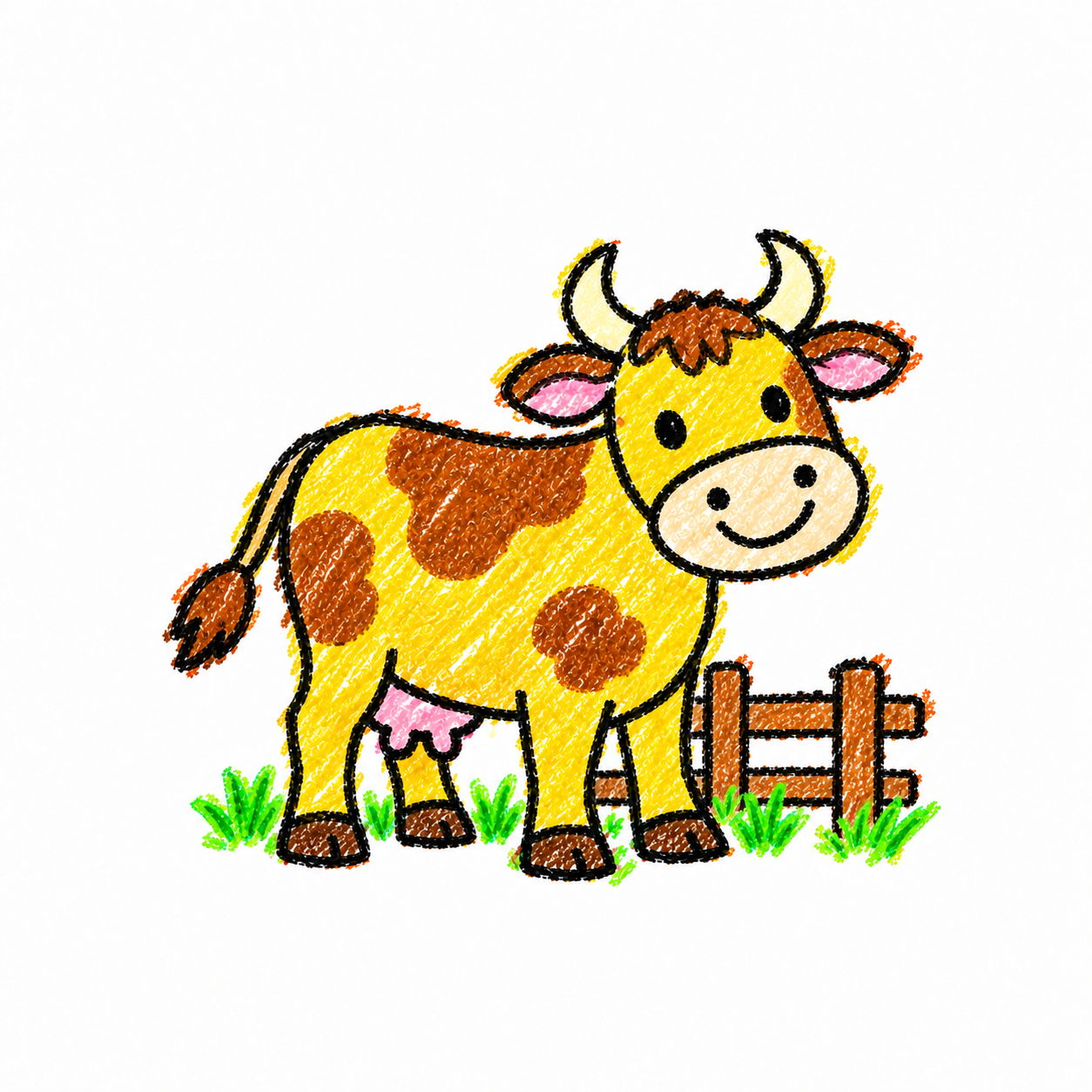 Yellow cattle Scene