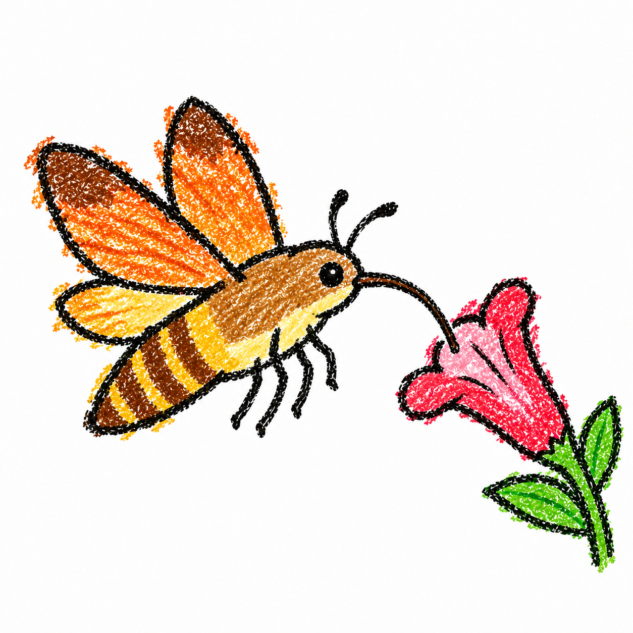 Hummingbird hawk-moth Scene