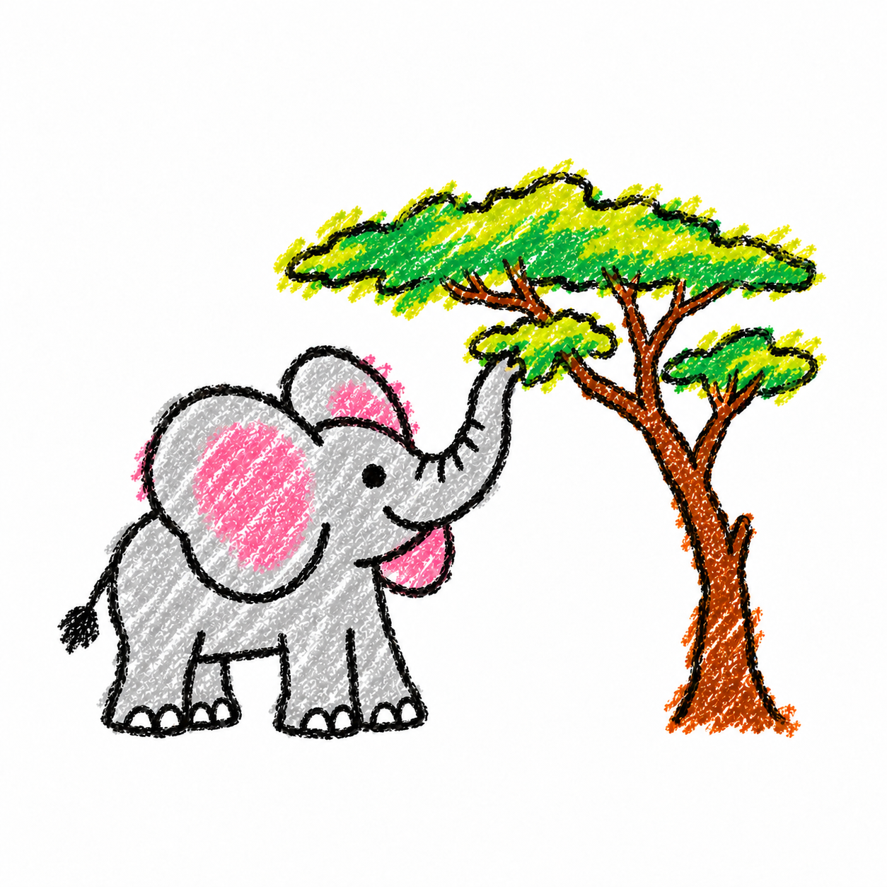 African elephant in a Scene