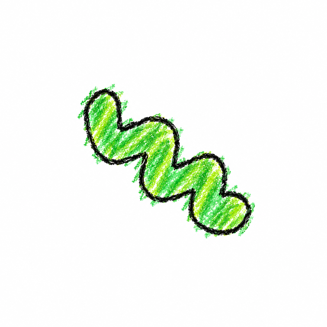 Spiral-Shaped Bacterium (Diagram)