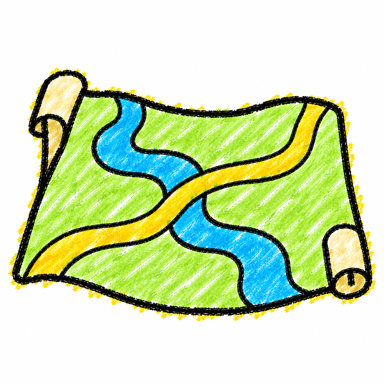 Mapa enrollado