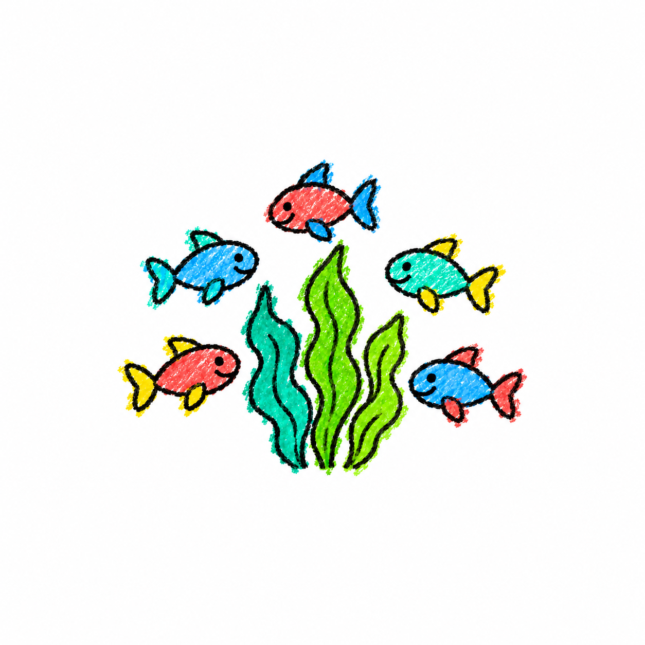 Jato sardina i alga kelp