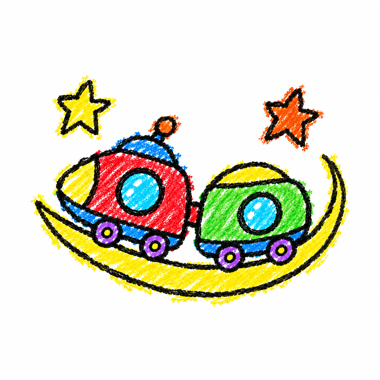 Train des étoiles imaginaire