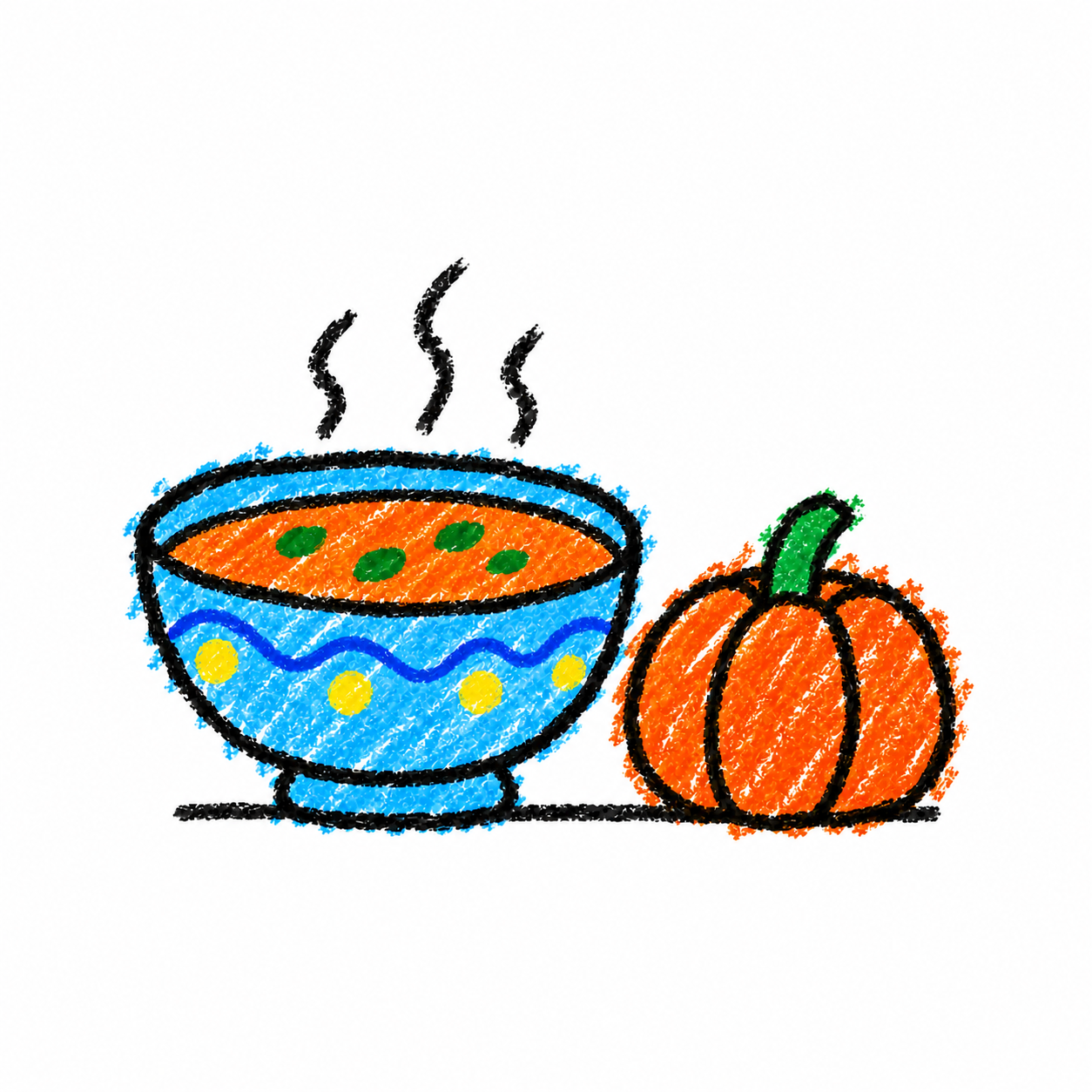 Pumpkin soup and pumpkin