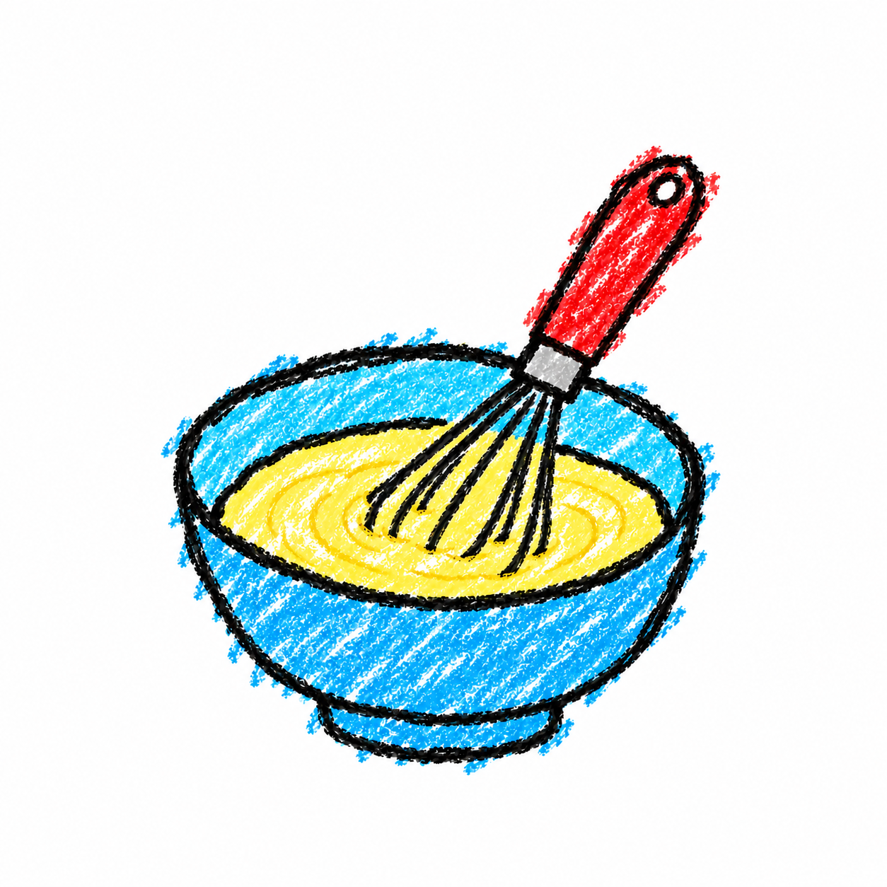Whisk and mixing bowl